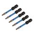 Draper Expert 05649 TX STAR Impact Screwdriver Bits, T10 x 50mm, 1/4" Hex   Pack of 5