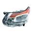 Left Headlamp (Halogen, Takes H7 / H1 Bulbs, Supplied With Motor) for Citroen C3 Picasso 2009 on