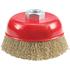 CUP BRUSH 100MM, CRIMPED WIRE