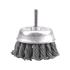 CUP BRUSH W. SHAFT 75MM, TWISTED WIRE
