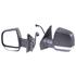 Left Wing Mirror (electric, heated, indicator, double glass, black cover) for Opel COMBO Platform, 2012 Onwards