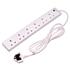 Draper 09659 Six Socket Surge Protected Extension Lead with Neon Indicator, 2m