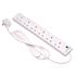 Draper 09659 Six Socket Surge Protected Extension Lead with Neon Indicator, 2m