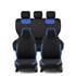 CHAMPION Style Seat Covers with Fixed Headrests (Black/Blue) For Citroen C ZERO 2010 Onwards