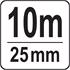 MEASURING TAPE YELLOW SOFT 10Mx25MM