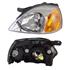 Left Headlamp (Amber Indicator, Supplied With Motor, Takes H4 Bulb) for Kia Rio 2003 2005