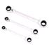 Draper 11652 Metric 4 in 1 Reversible Double Ring End Ratchet Spanner Set (3 Piece)