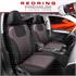 Walser Premium Zipp It Redring Front Car Seat Covers with Zip System   Black and Red