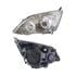 Left Headlamp (Smoked Chrome Bezel, Halogen, Takes H1 / HB3 Bulbs, Manual or Electric Adjustment, Supplied Without Motor) for Honda CR V Mk III 2007 on