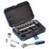 Draper 16359 Metric Socket Set, 3/8" Sq. Dr. (18 Piece)
