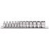 Draper Expert 16487 1 4 inch Sq. Dr. Metric Socket Set on Metal Rail (13 Piece)