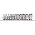 Draper Expert 16488 1 4 inch Sq. Dr. Imperial Sockets on Metal Rail (11 piece)