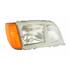 Right Headlamp (Supplied With Amber Indicator, Original Equipment) for Mercedes S CLASS 1991 1993