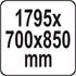 GN COUNTER 417L 3 GLASS DOOR
