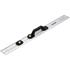 ALUMINIUM RULES, 2 VIALS, HANDLE, 600MM
