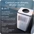 Avalla S 360 4 in 1 Powerful Air Conditioner & Dehumidifier for Multi Rooms, 10000BTU