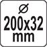 WIRE BRUSH 200MM ?32MM INOX