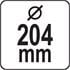 VACUUM CUP 204 MM WITH FLAT PAD /60 KG