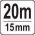 FIBREGLASS MEASURING TAPE 20 M X 15 MM