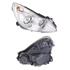 Right Headlamp (Chrome Bezel, Halogen, Takes H7 / H1 Bulbs, Supplied With Motor & Bulbs, Original Equipment) for Opel CORSA D Van 2006 2011