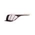 Peugeot 308 2014 2021 LH (Passengers Side) Front Bumper Grille, Inner, Matte Black, With Chrome Trim, Active Models