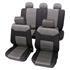 Grey & Black Leather Look Seat Cover set   for Peugeot 207 2006 Onwards