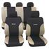 Beige & Black Leather Look Car Seat Covers   For Peugeot 106 1991 1996 Washable