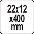 WRECKING BAR, SQUARE 400x21x11MM