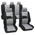 Silver & Black Stylish Car Seat Cover set For Renault Clio 1998 2005   Washable