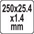 BRUSHCUTTER BLADE 4T 250MM / 25,4 MM