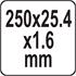BRUSHCUTTER SAW BLADE 250MM / 25,4 MM
