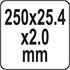 BRUSHCUTTER BLADE 3T 2MM/250MM/25,4MM