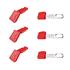 KNIPEX TetheredTool Clips + ColorCode Clips Red, 3 Pieces Each, 122mm