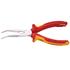 KNIPEX Bended VDE Snipe Nose Side Cutting Pliers, 200mm