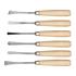 Curving Chisel with Wooden Handle   Set of 6