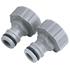 Draper 25906 Twin Pack of Outdoor Tap Connectors (3 4 inch)