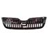 Grille (Gloss Black, With Chrome Fins, With Hole For Radar, Supplied Without Radar Cover, Without Chrome Frame) for Skoda SUPERB 2019 to 2023