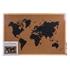 World Map Cork Pinboard