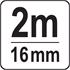 MEASURING TAPE YELLOW  SOFT 2Mx16MM