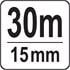FIBREGLASS MEASURING TAPE 30 M X 15 MM