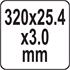 BRUSHCUTTER SHREDDER BLADE 320/25,4MM