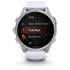 Garmin Fenix 8 Smartwatch 43mm AMOLED in Silver with Whitestone Silicone Strap