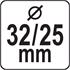 REDUCING TEE PP 32MM x 25MM x 32MM