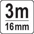 MEASURING TAPE YELLOW SOFT 3Mx16MM