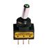 Toggle switch with led, 3 terminals    12 24V   Green     20A
