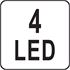 HEADLAMP XPE CREE 3W+4 SMD LED RECHARG.