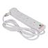 4 Way Surge Protected Extension Socket   White   2m