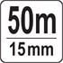 FIBREGLASS MEASURING TAPE 50 M X 15 MM