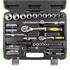 JBM 60 Pieces Tool Case With 1/2 And 1/4 12 Point Spline Sockets   Chrome Finish 