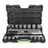 JBM 21 Pieces Tool Case With 3/4 12 Point Sockets   Zinc Finish 
